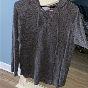 Oversized hooded long sleeve